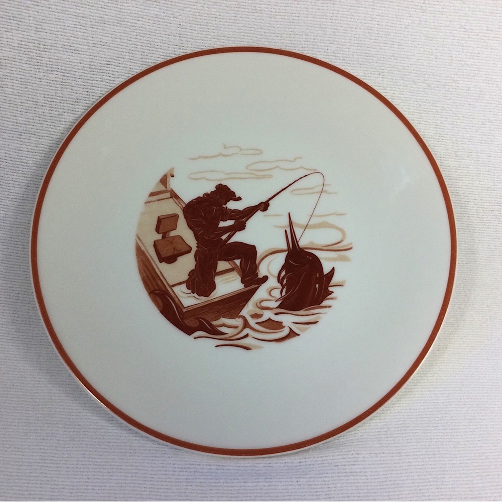 B & C Limoges France Plate Fisherman Swordfish